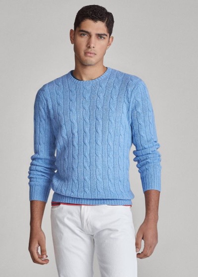 Men's Polo Ralph Lauren Cable-Knit Cashmere Sweater | 132690EQT